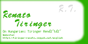 renato tiringer business card